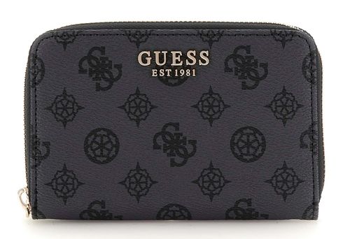 GUESS Laurel Zip Around Wallet M Charcoal Logo