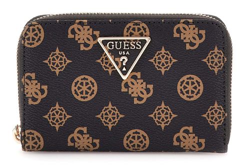 GUESS Laurel Zip Around Wallet M Mocha Logo