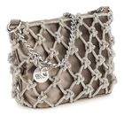 GUESS Zalina Top Zip Shoulder Bag Silver GUESS Zalina Top Zip Shoulder Bag Silver