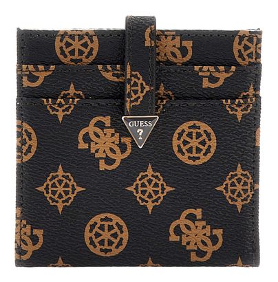 GUESS Laurel SLG Tab Card Case Mocha Logo