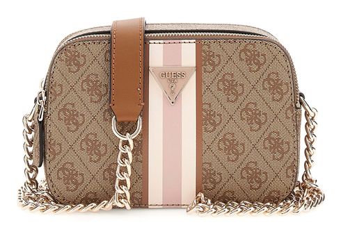 GUESS Noelle Crossbody Camera Bag Latte Logo