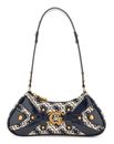 GUESS Mintha Mini Top Zip Shoulder Bag Navy Logo GUESS Mintha Mini Top Zip Shoulder Bag Navy Logo