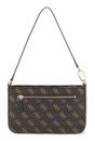 GUESS Noelle Mini Top Zip Shoulder Bag Brown Logo