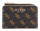 GUESS Laurel SLG Zip Around Wallet Brown Logo GUESS Laurel SLG Zip Around Wallet Brown Logo