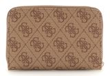 GUESS Eco Erica SLG Medium Zip Around Wallet Latte Logo GUESS Eco Erica SLG Medium Zip Around Wallet Latte Logo