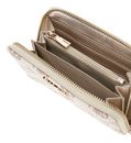 GUESS Laurel Zip Around Wallet M Cream Logo