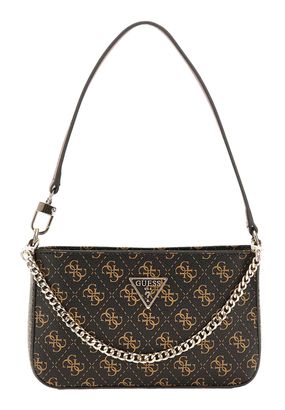 GUESS Noelle Mini Top Zip Shoulder Bag Brown