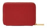 FOSSIL Logan Zip Around Card Case RFID Garnet