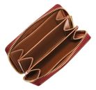 FOSSIL Logan Zip Around Card Case RFID Garnet