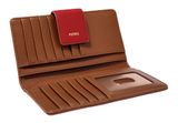 FOSSIL Logan RFID Tab Clutch Garnet