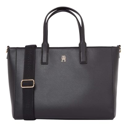 TOMMY HILFIGER Th Soft Logotape Satchel Black