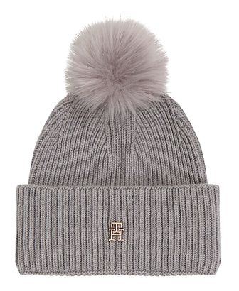 TOMMY HILFIGER Essential Chic Pom Pom Beanie Universal Grey