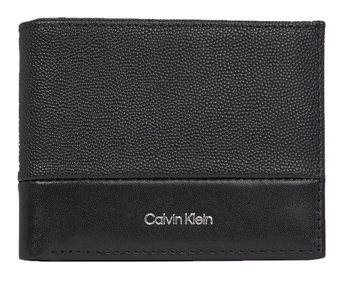 Calvin Klein CK Must Bifold Wallet 5CC With Coin Black Caviar Grain / Smooth