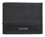 Calvin Klein CK Must Bifold Wallet 5CC With Coin Black Caviar Grain / Smooth Calvin Klein CK Must Bifold Wallet 5CC With Coin Black Caviar Grain / Smooth