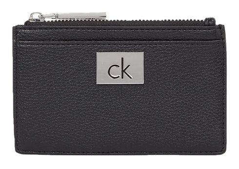 Calvin Klein CK Plaque Cardholder With Zip PVH Black