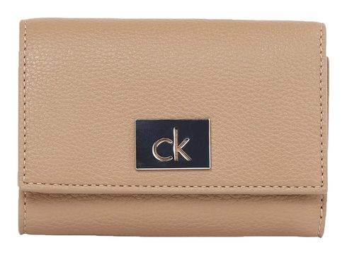 Calvin Klein CK Plaque Trifold Wallet Amphora