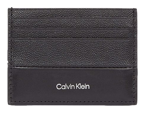 Calvin Klein CK Must Cardholder 6CC Black Caviar Grain / Smooth