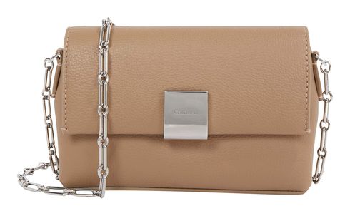 Calvin Klein CK Plaque Crossbody Bag w / Chain Amphora