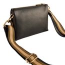 Ted Baker Darceyy Branded Webbing Leather Crossbody Bag Jet - Black