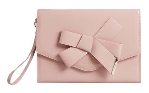 Ted Baker Nikkey Knot Bow Envelope Pouch Pl - Pink