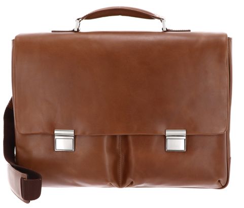 LEONHARD HEYDEN Chicago Briefcase 2 Compartments Brown