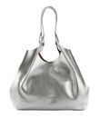 GIANNI CHIARINI Dua Shopping Bag Silver - Caramello