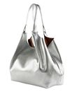 GIANNI CHIARINI Dua Shopping Bag Silver - Caramello