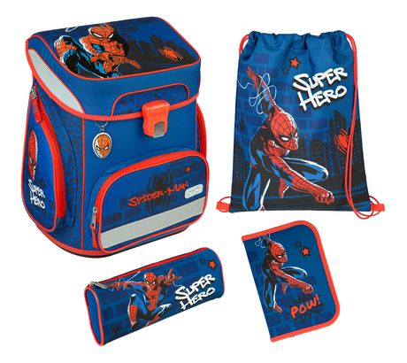 Scooli EasyFit Schulranzen-Set 5-teilig Spider Man