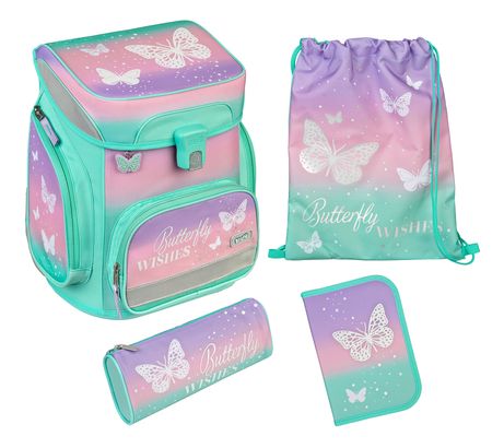 Scooli EasyFit Schulranzen-Set 5-teilig Butterfly Wishes