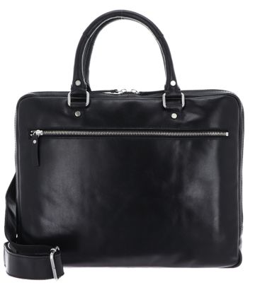 LEONHARD HEYDEN Cambridge Slim Zipped Briefcase 1 Compartment Black