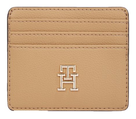 TOMMY HILFIGER Th Soft Logotape Card Holder Safari Canvas