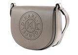 KARL LAGERFELD K / Circle Perforated Crossbody Bag Ash Grey