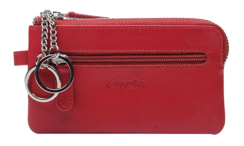 Esquire Viktoria Key Case with Zip Red