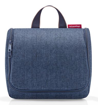 reisenthel Toiletbag L Herringbone Dark Blue