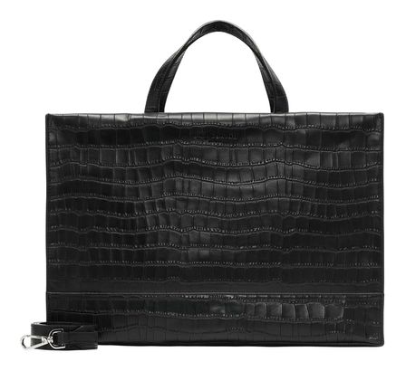 LIEBESKIND BERLIN LOU 2 New Croco Satchel L Black