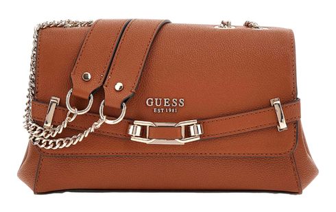 GUESS Silvye Convertible Xbody Flap Bag Cognac