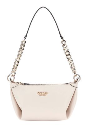 GUESS Eco Evaine Top Zip Shoulder Bag Stone