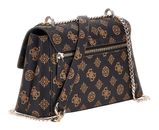 GUESS Dorys Convertible Xbody Flap Bag Mocha Logo