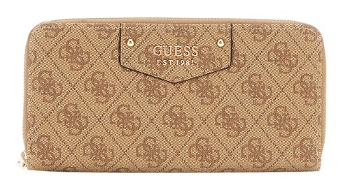 GUESS Eco Brenton SLG Large Zip Around Wallet L Latte Logo