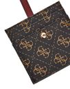 GUESS Laurel SLG Tab Card Case Brown Logo GUESS Laurel SLG Tab Card Case Brown Logo
