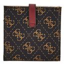 GUESS Laurel SLG Tab Card Case Brown Logo GUESS Laurel SLG Tab Card Case Brown Logo