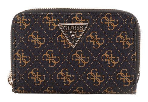 GUESS Laurel SLG Medium Double Zip Wallet M Brown Logo