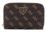 GUESS Laurel SLG Medium Double Zip Wallet M Brown Logo GUESS Laurel SLG Medium Double Zip Wallet M Brown Logo