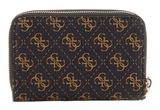 GUESS Laurel SLG Medium Double Zip Wallet M Brown Logo GUESS Laurel SLG Medium Double Zip Wallet M Brown Logo