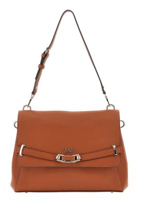 GUESS Silvye Flap Shoulder Bag Cognac