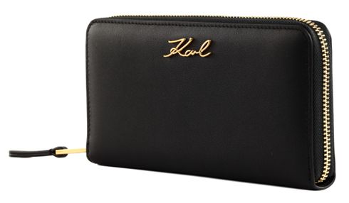 KARL LAGERFELD K / Signature Wallet Black / Gold