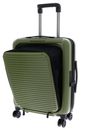 MANDARINA DUCK Tank Case Cabin Trolley With Front Pocket XS Military Green MANDARINA DUCK Tank Case Cabin Trolley With Front Pocket XS Military Green