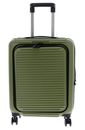 MANDARINA DUCK Tank Case Cabin Trolley With Front Pocket XS Military Green MANDARINA DUCK Tank Case Cabin Trolley With Front Pocket XS Military Green