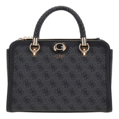 GUESS Orlina Logo Society Satchel Coal Logo