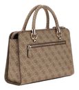 GUESS Orlina Logo Society Satchel Latte Logo / Brown